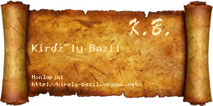 Király Bazil névjegykártya