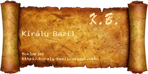 Király Bazil névjegykártya